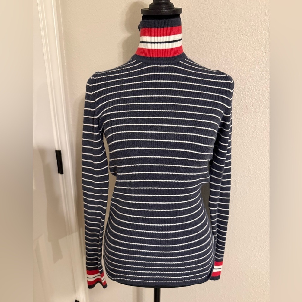 Marine Layer Striped Long Sleeve with Red Accents